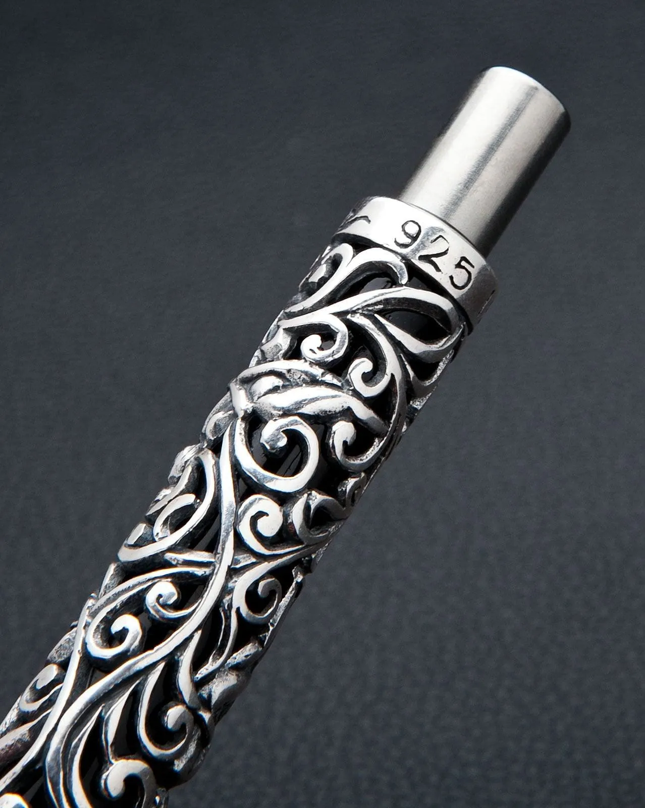 Erotic Carved Sterling Silver Pen