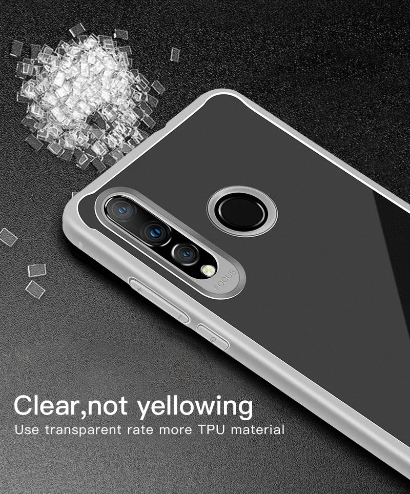 For HUAWEI Y6 PRO 2019 Ultra Slim Translucent Non-slip Shockproof TPU Back Cover