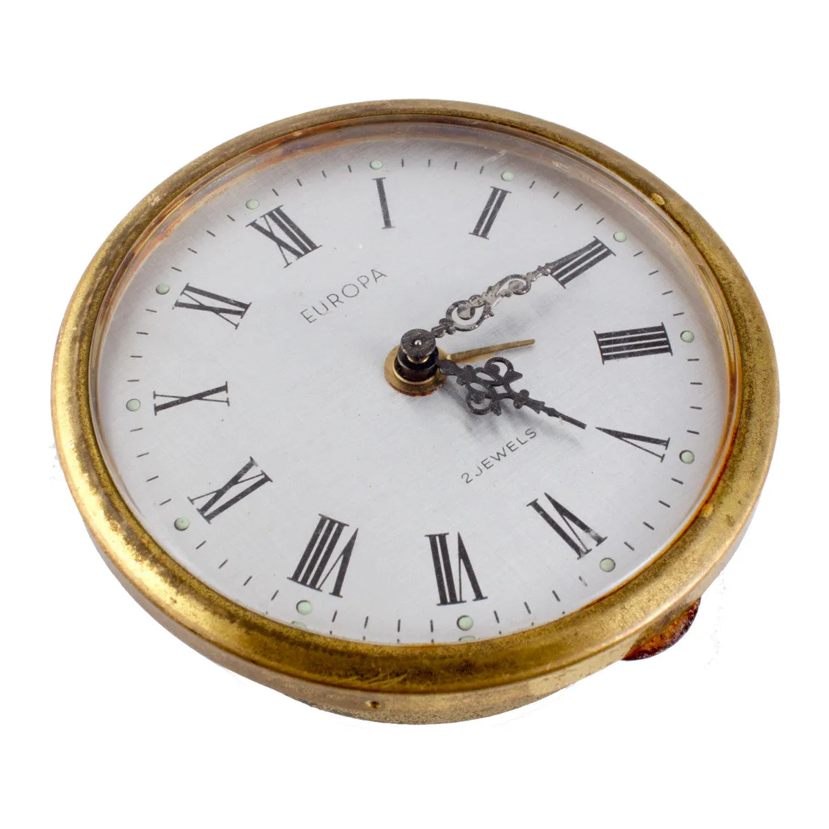 French Mid-Century Schneider Free Form Crystal Clock found in Paris