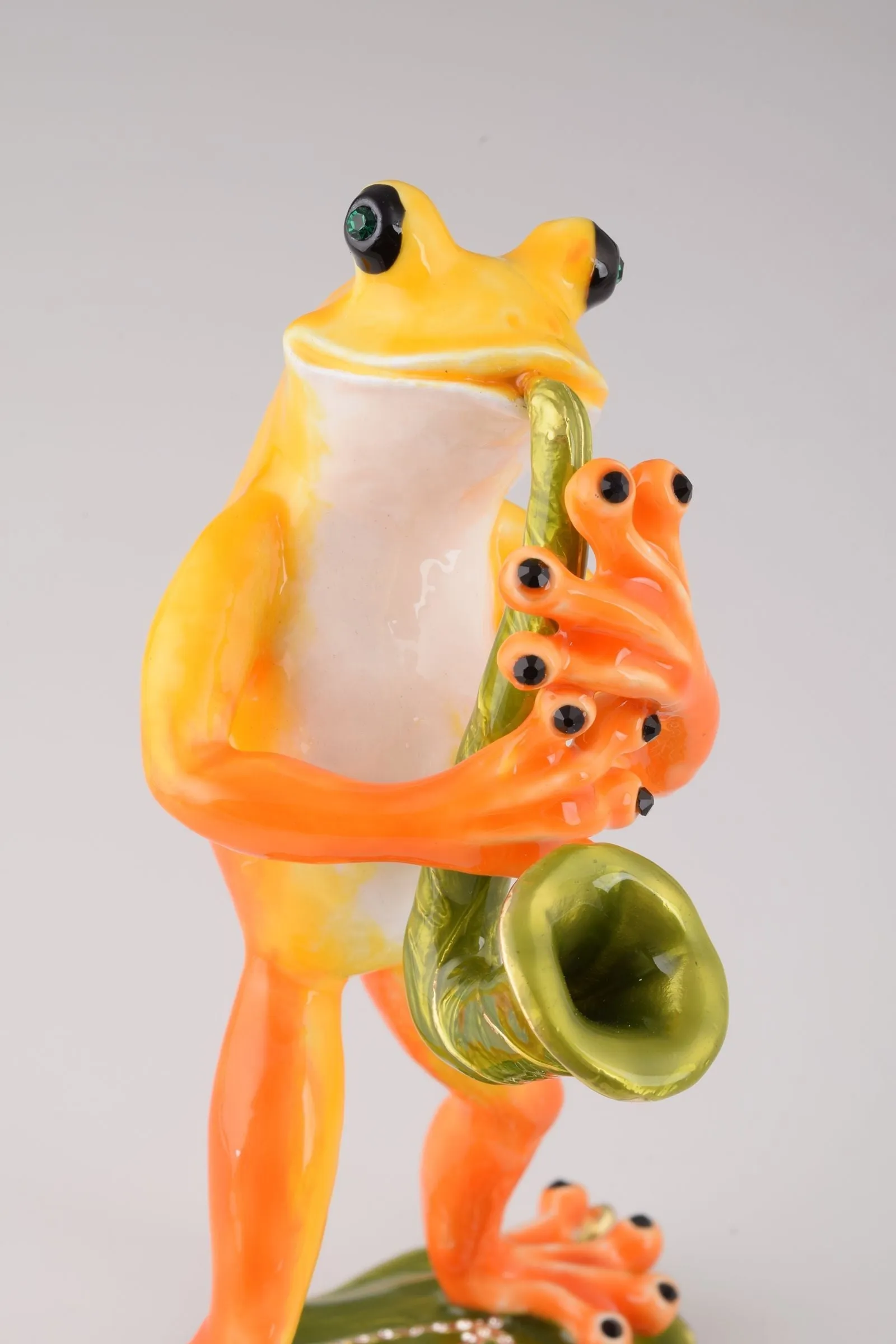 Frog Playing a Saxophone