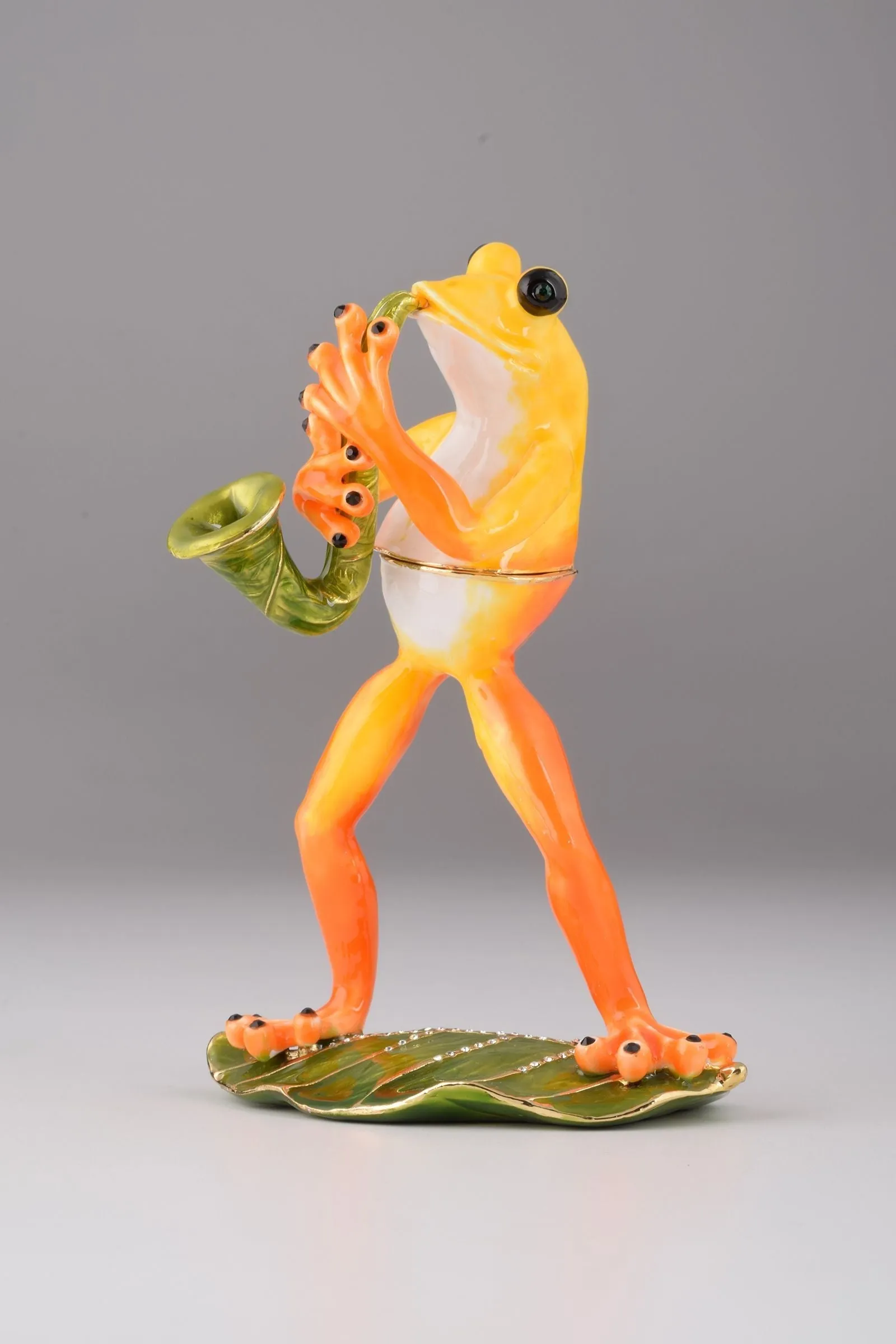 Frog Playing a Saxophone