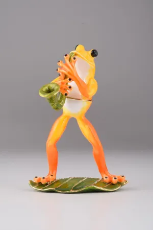 Frog Playing a Saxophone