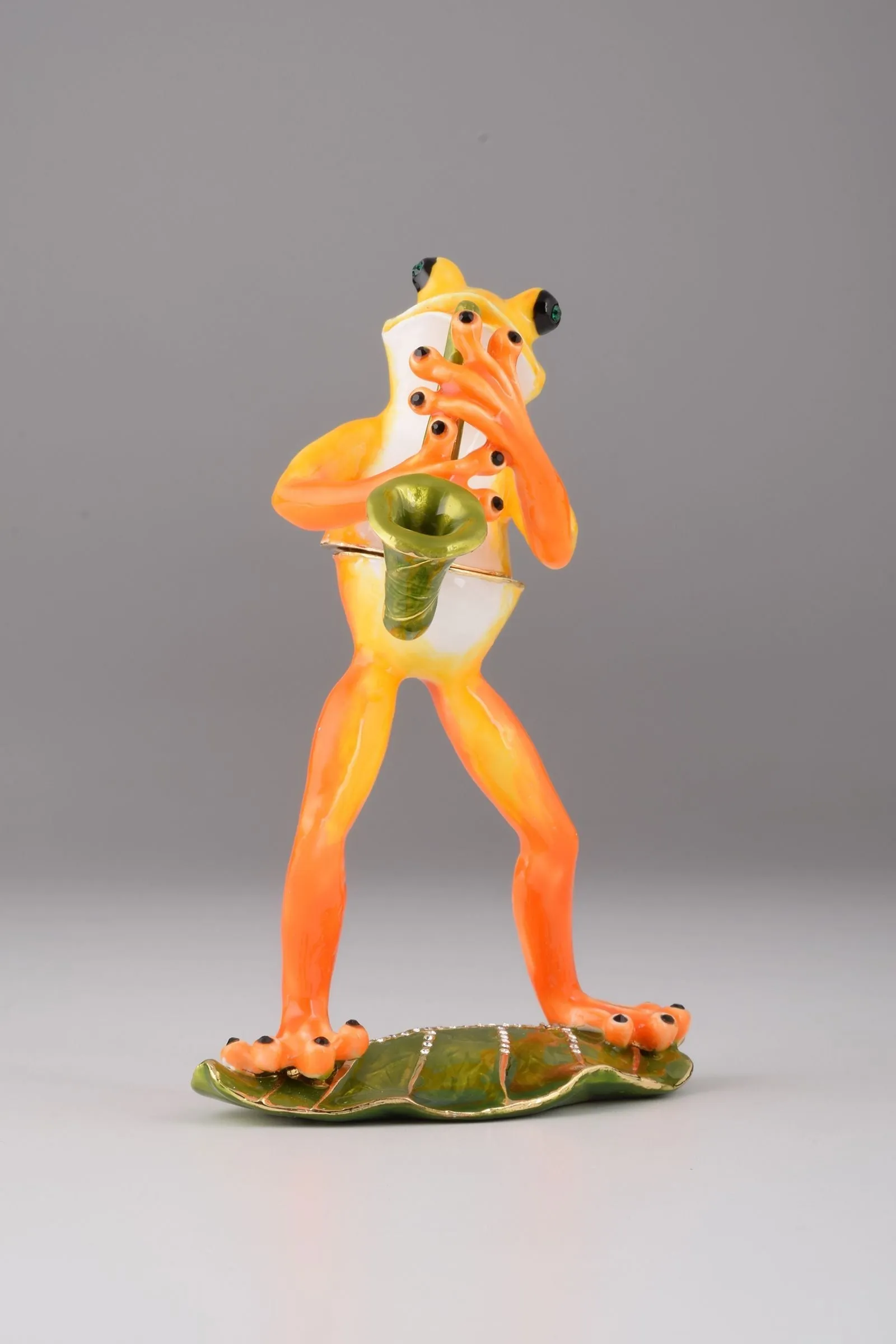 Frog Playing a Saxophone