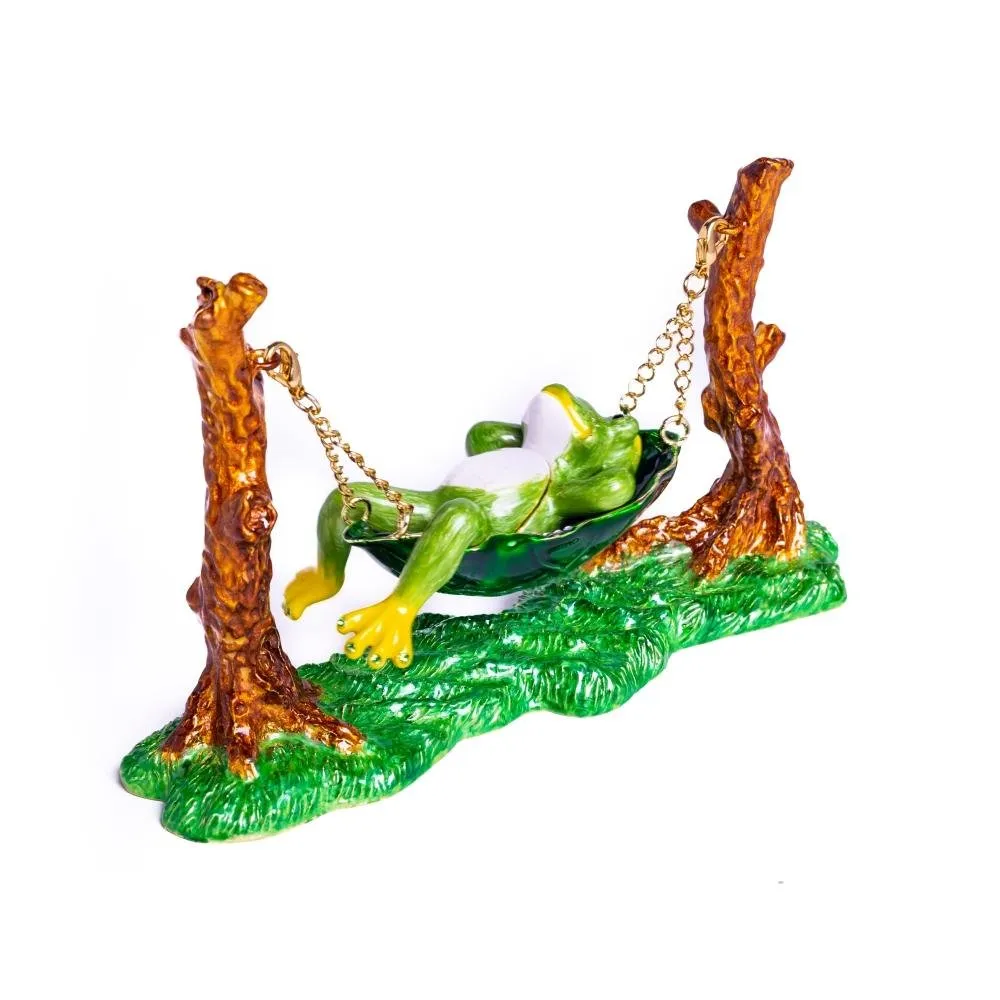 Frog Relaxing on Hammock