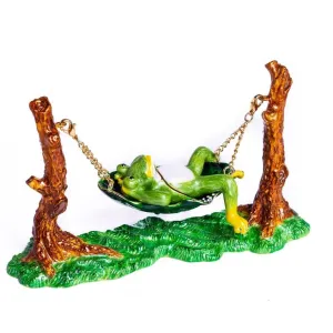 Frog Relaxing on Hammock