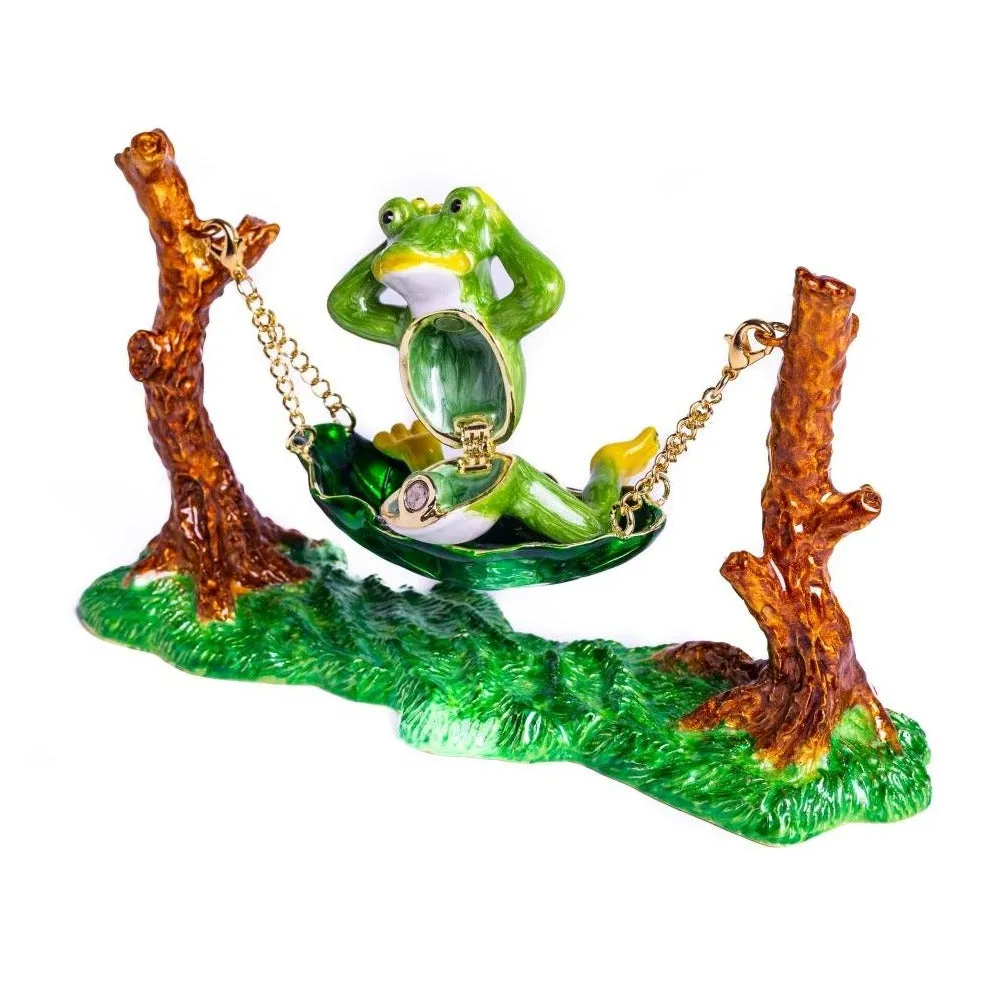 Frog Relaxing on Hammock