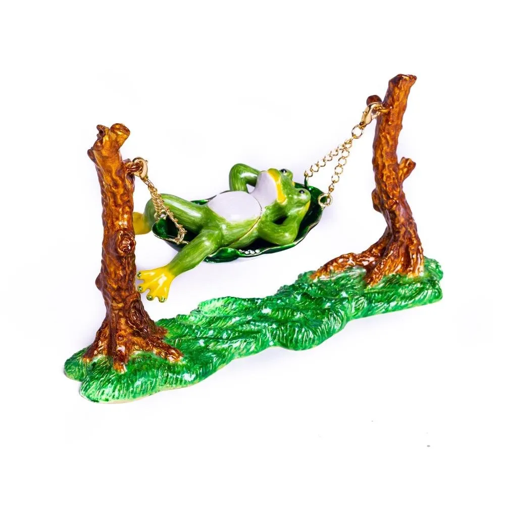 Frog Relaxing on Hammock