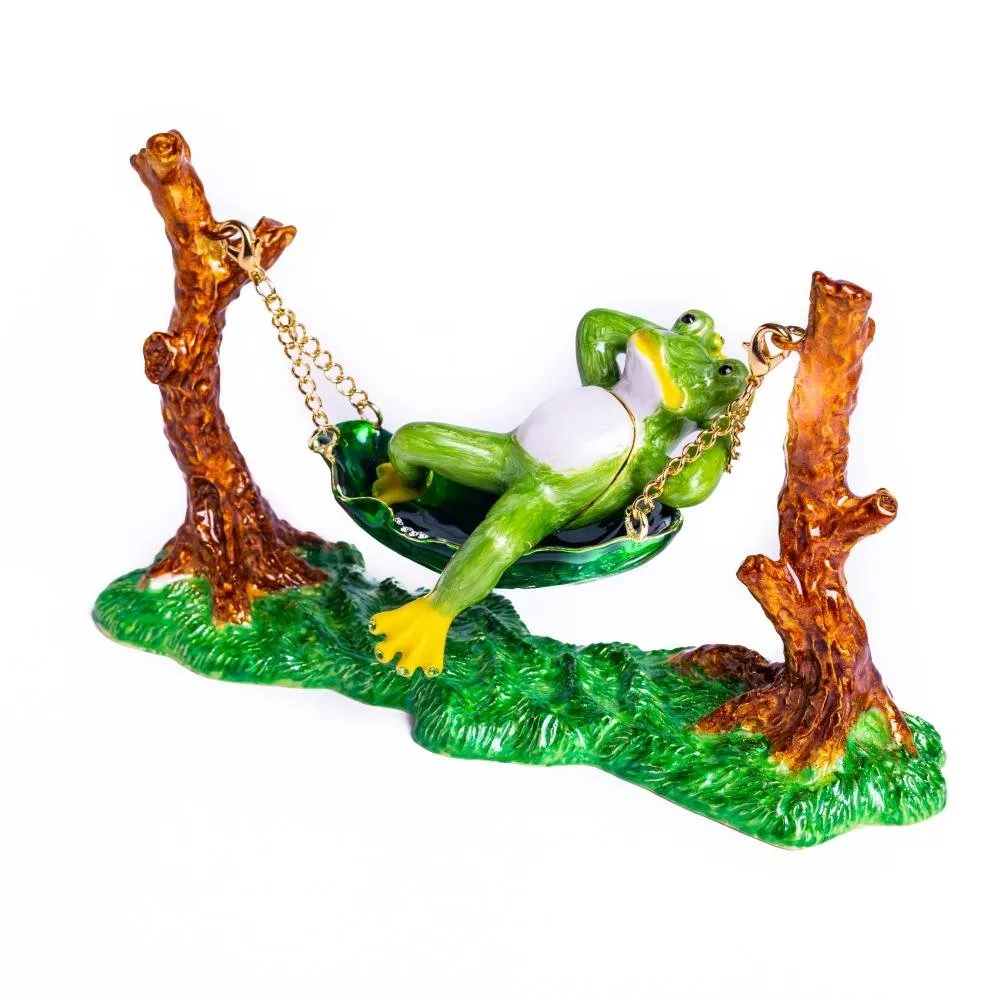 Frog Relaxing on Hammock