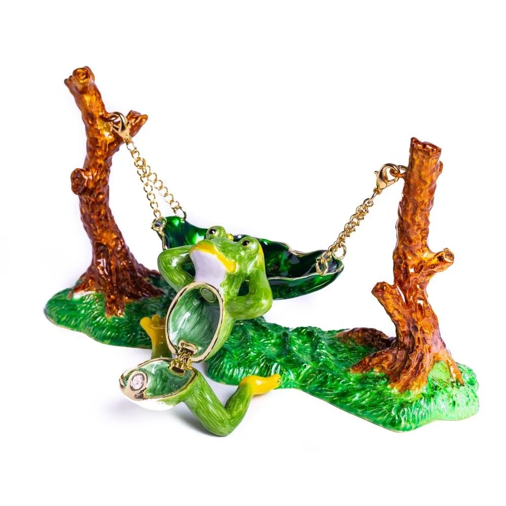 Frog Relaxing on Hammock
