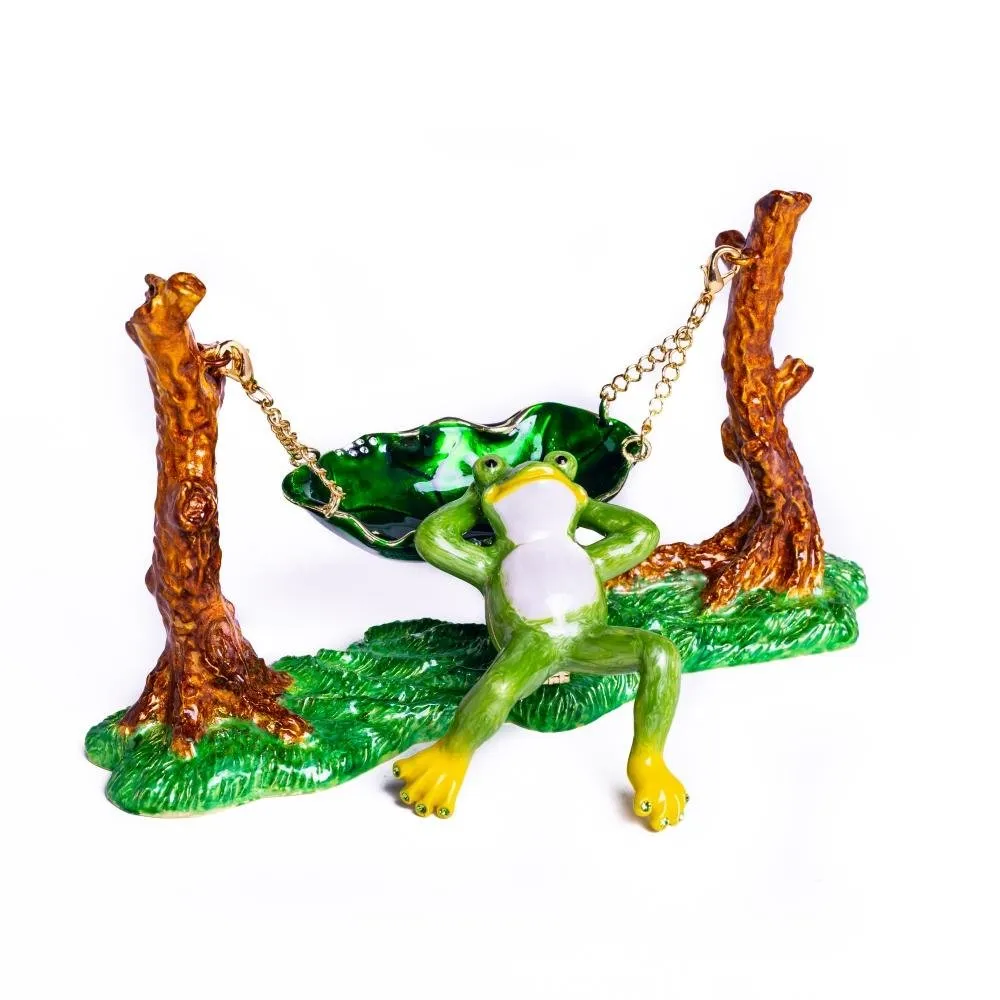 Frog Relaxing on Hammock