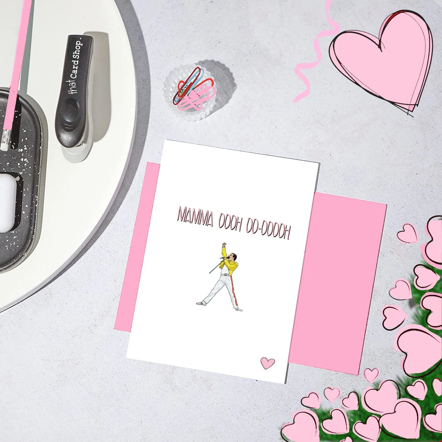 Funny Freddie Mercury Birthday Card for Mum - Bohemian Rhapsody Mamma Ooohh