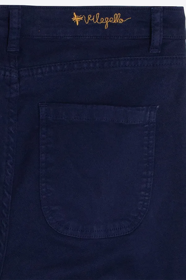 GABRIELLA NAVY BUTTON DETAIL JEANS
