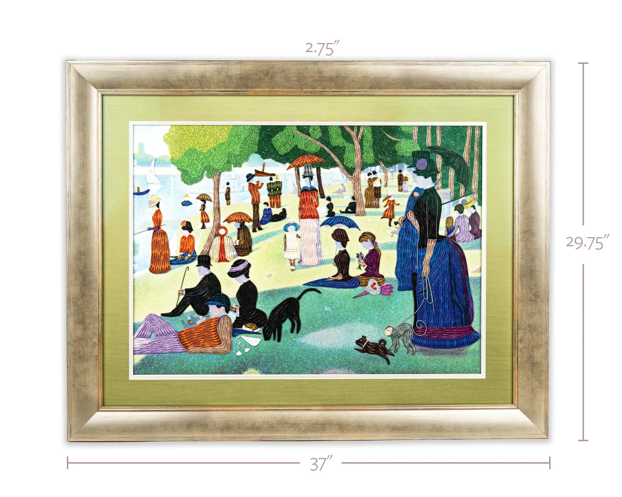 Gallery Artist Series - Quilled A Sunday Afternoon on the Island of La Grande Jatte, Seurat