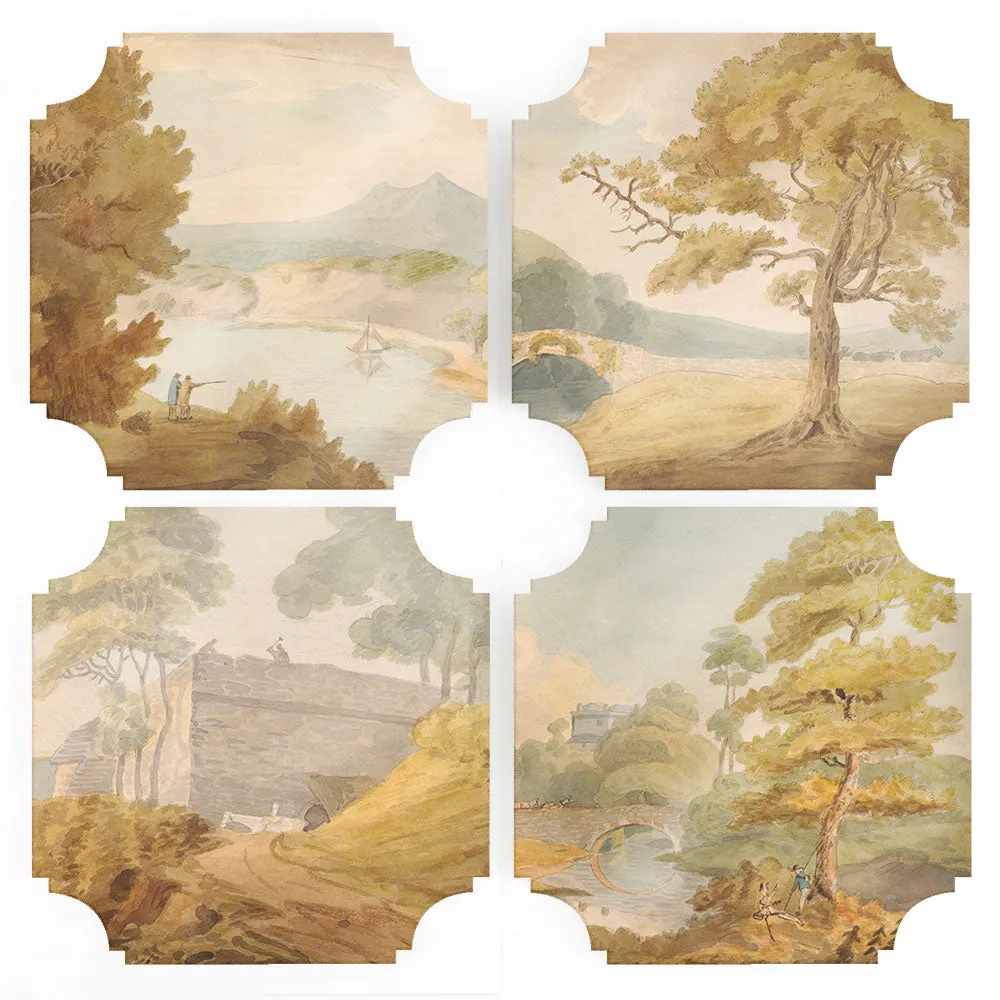 Georgian Style Acrylic Coaster Set