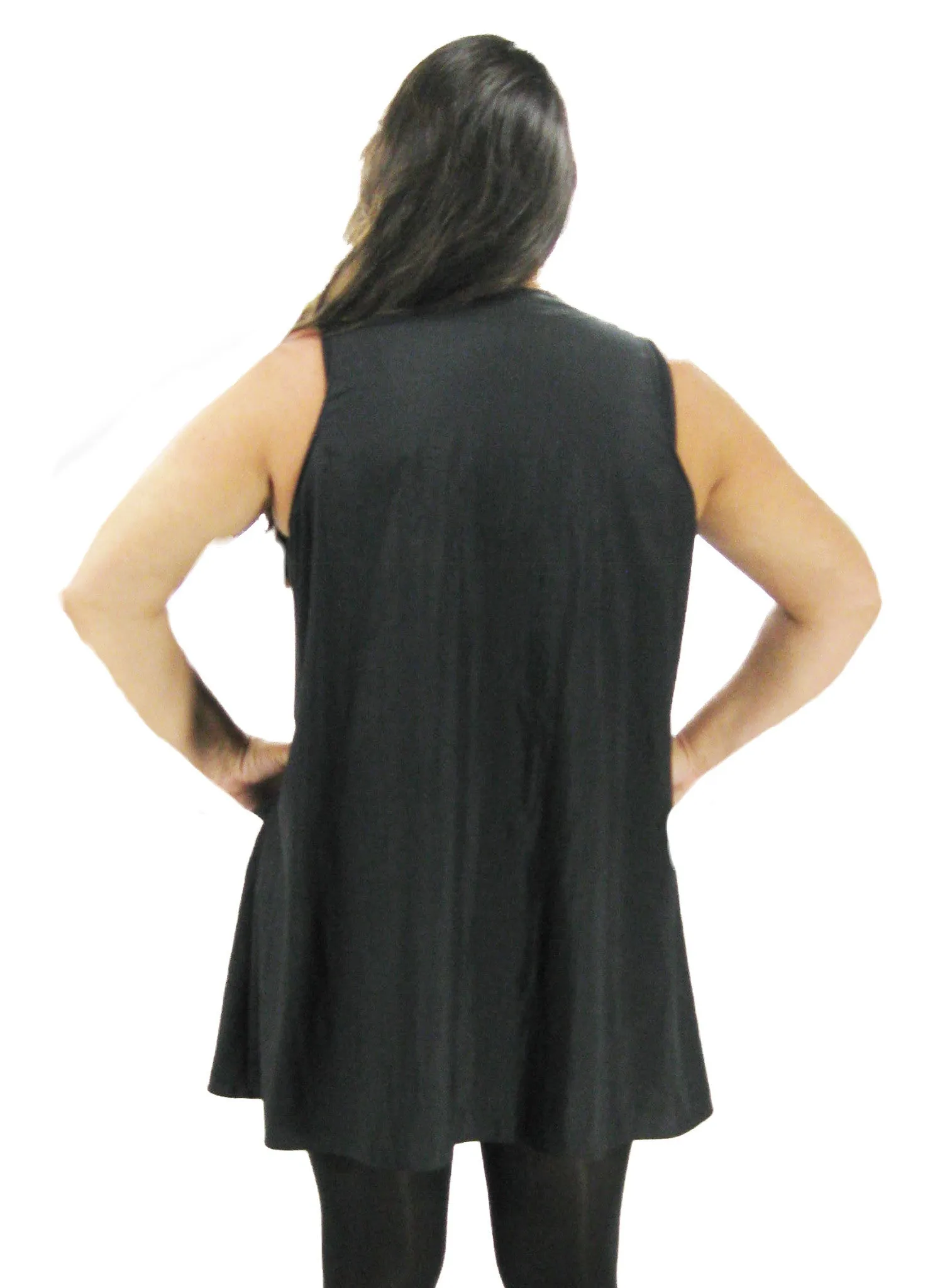 Hair Dresser Dog Groomer Smock In Black Nylon One Size