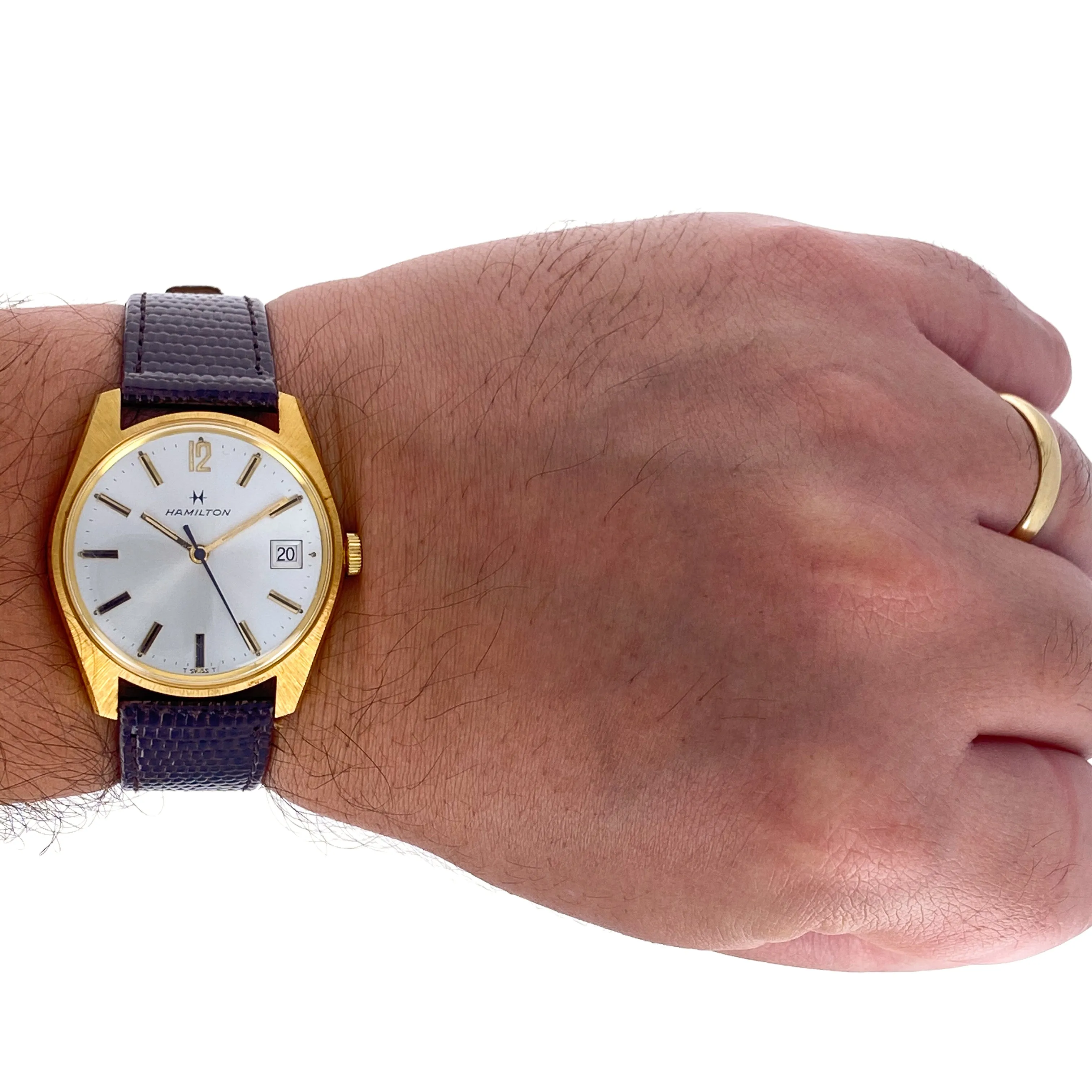 Hamilton Manual Wind Cal. H62 Date Unworn Vintage Gold-filled Steel 34 mm