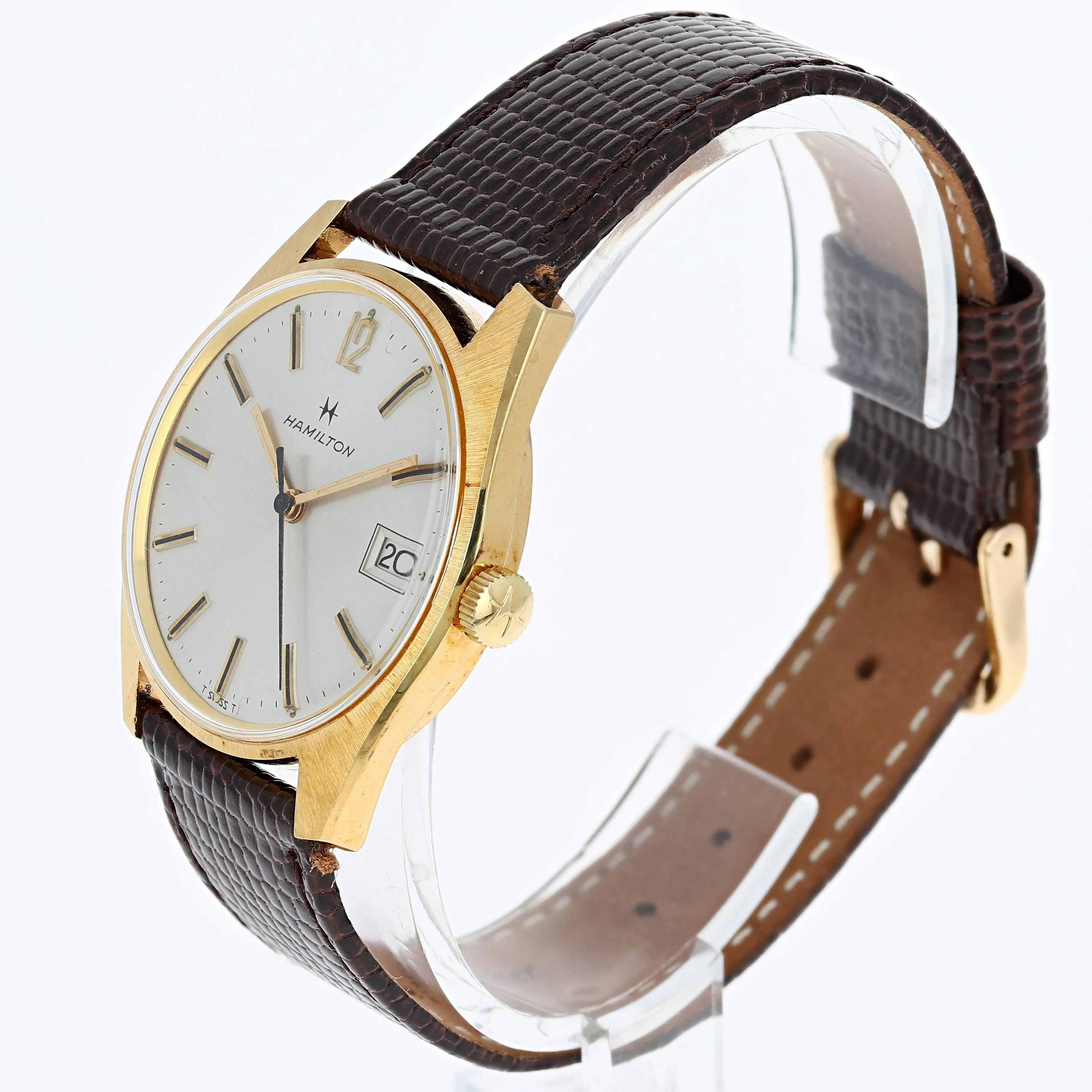 Hamilton Manual Wind Cal. H62 Date Unworn Vintage Gold-filled Steel 34 mm