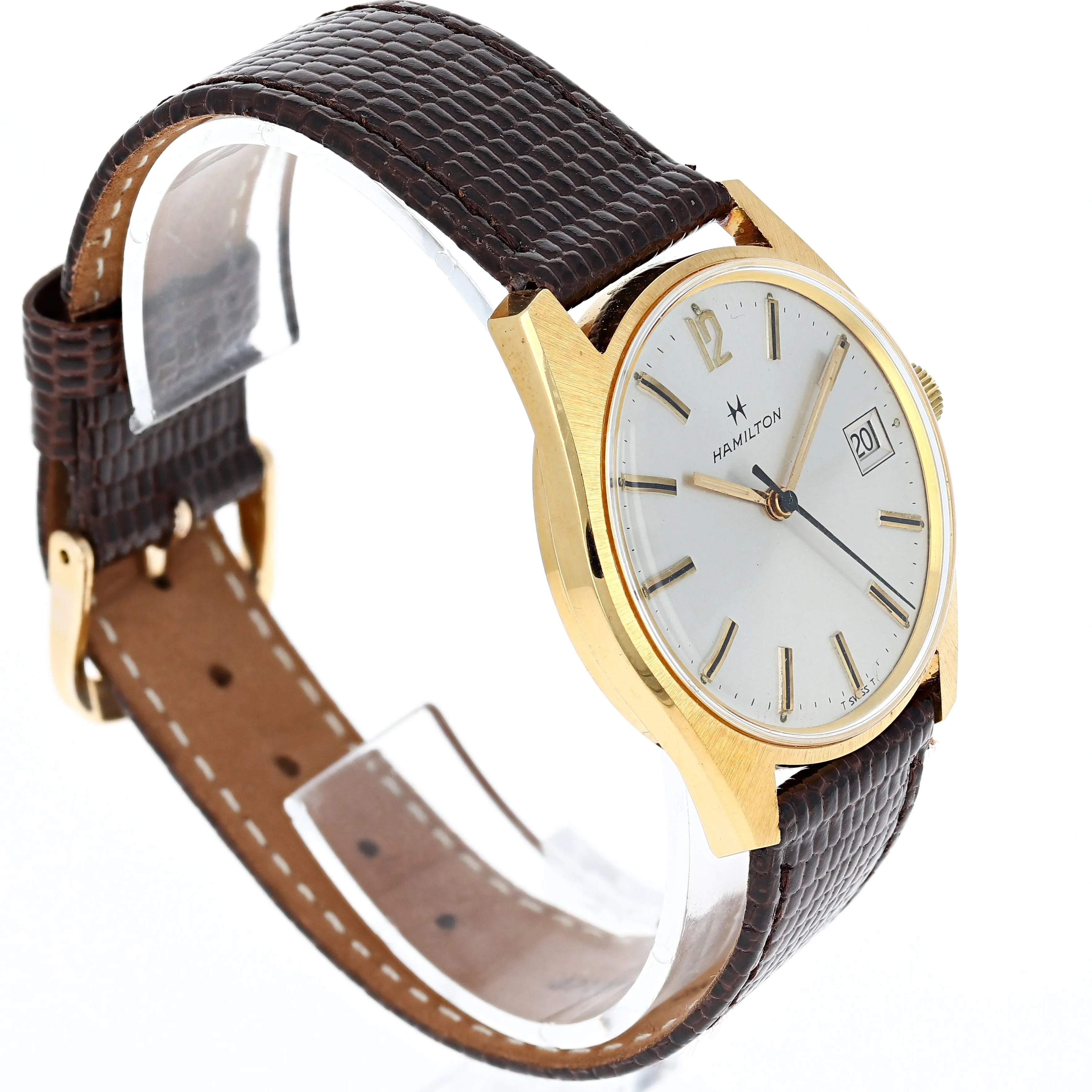 Hamilton Manual Wind Cal. H62 Date Unworn Vintage Gold-filled Steel 34 mm