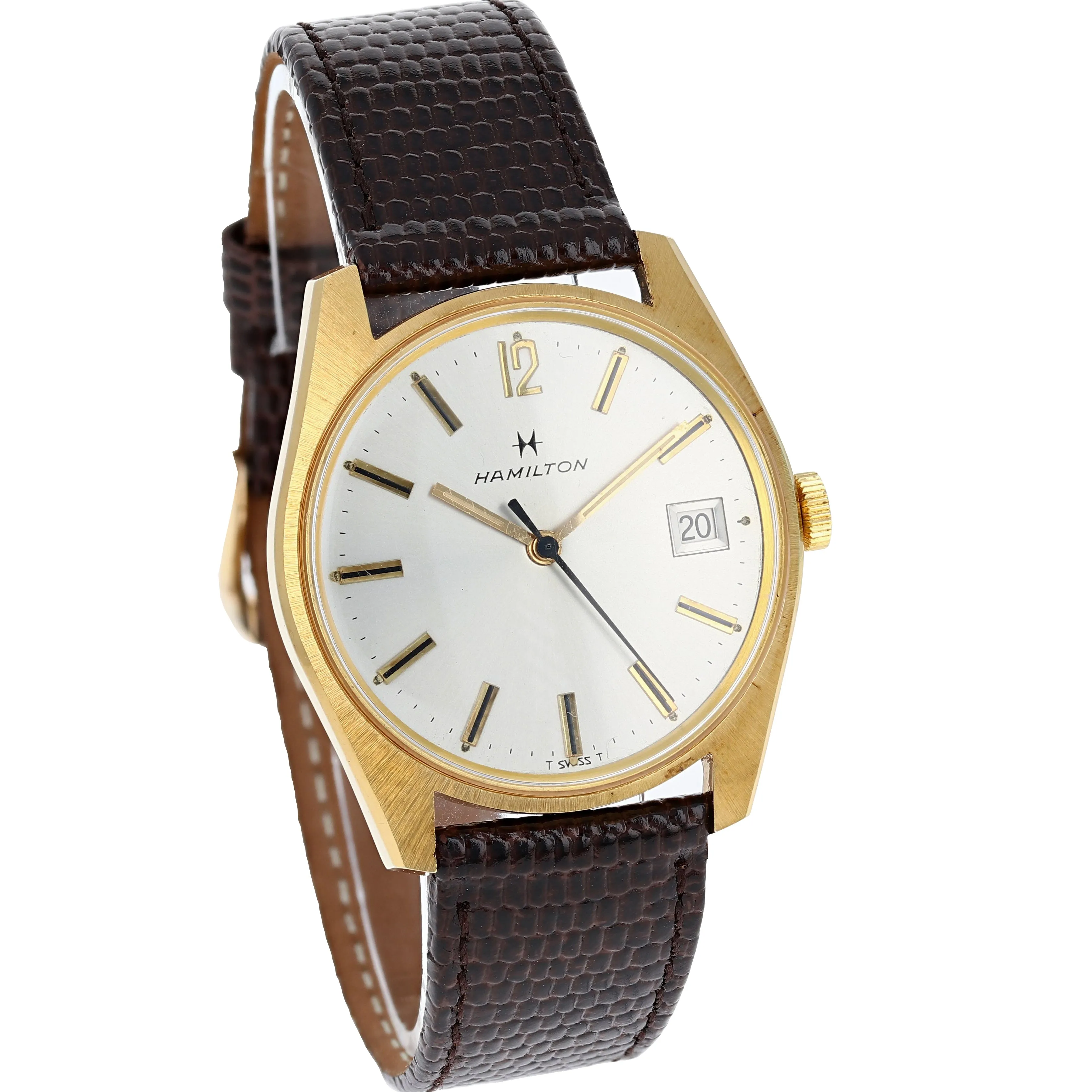 Hamilton Manual Wind Cal. H62 Date Unworn Vintage Gold-filled Steel 34 mm
