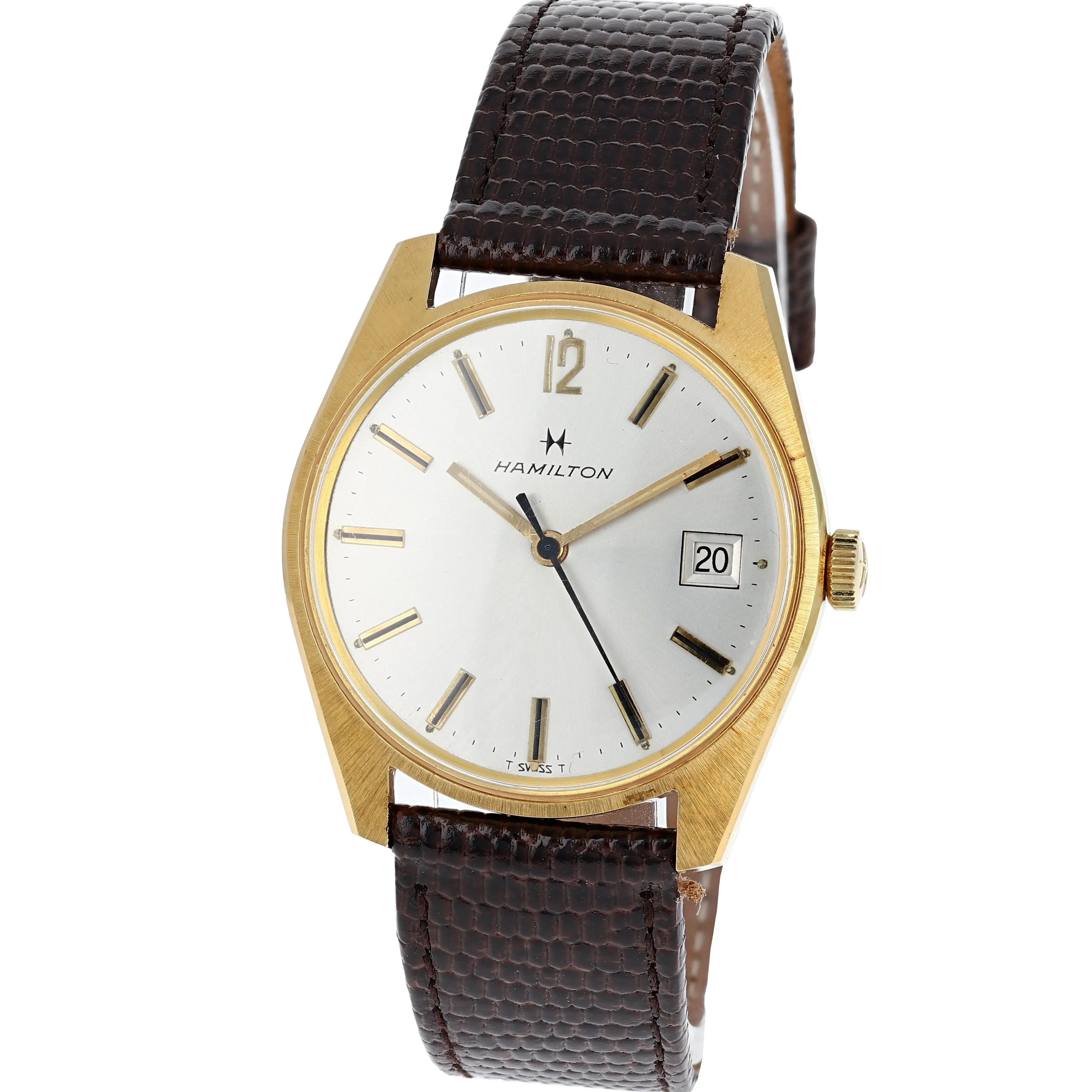 Hamilton Manual Wind Cal. H62 Date Unworn Vintage Gold-filled Steel 34 mm