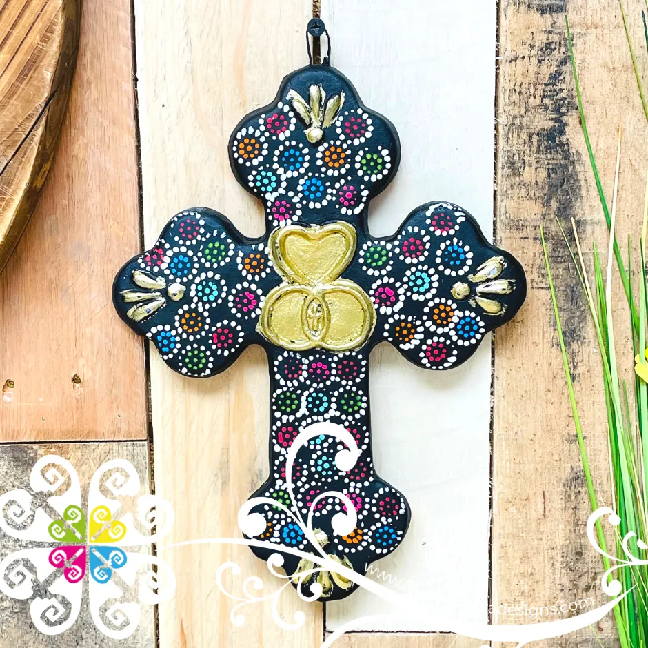 Hand Painted Capula Fino Cross - Capula Fino Clay Home
