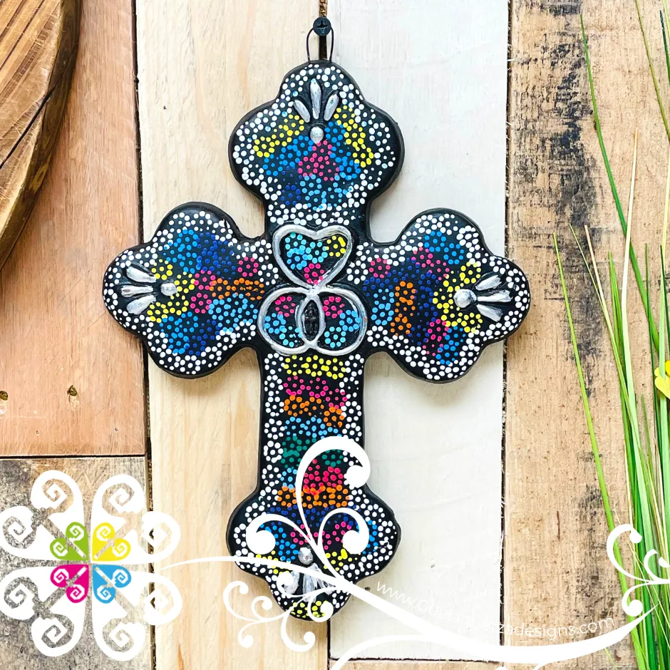 Hand Painted Capula Fino Cross - Capula Fino Clay Home