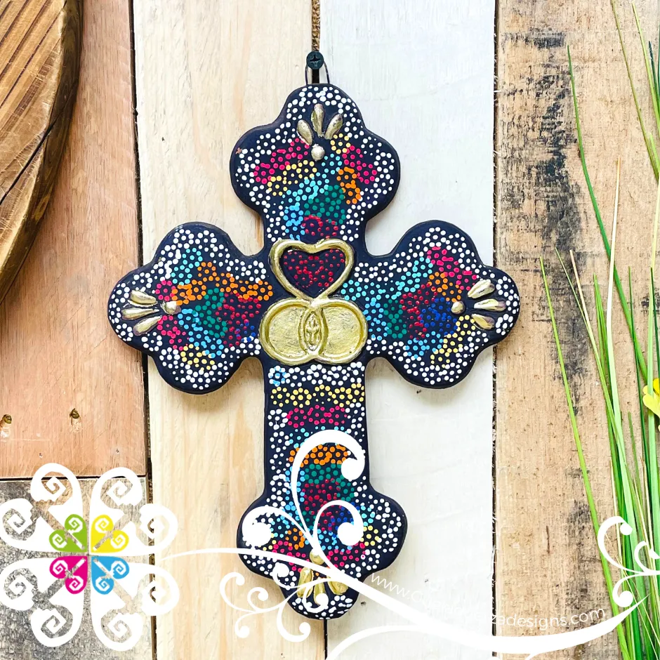 Hand Painted Capula Fino Cross - Capula Fino Clay Home