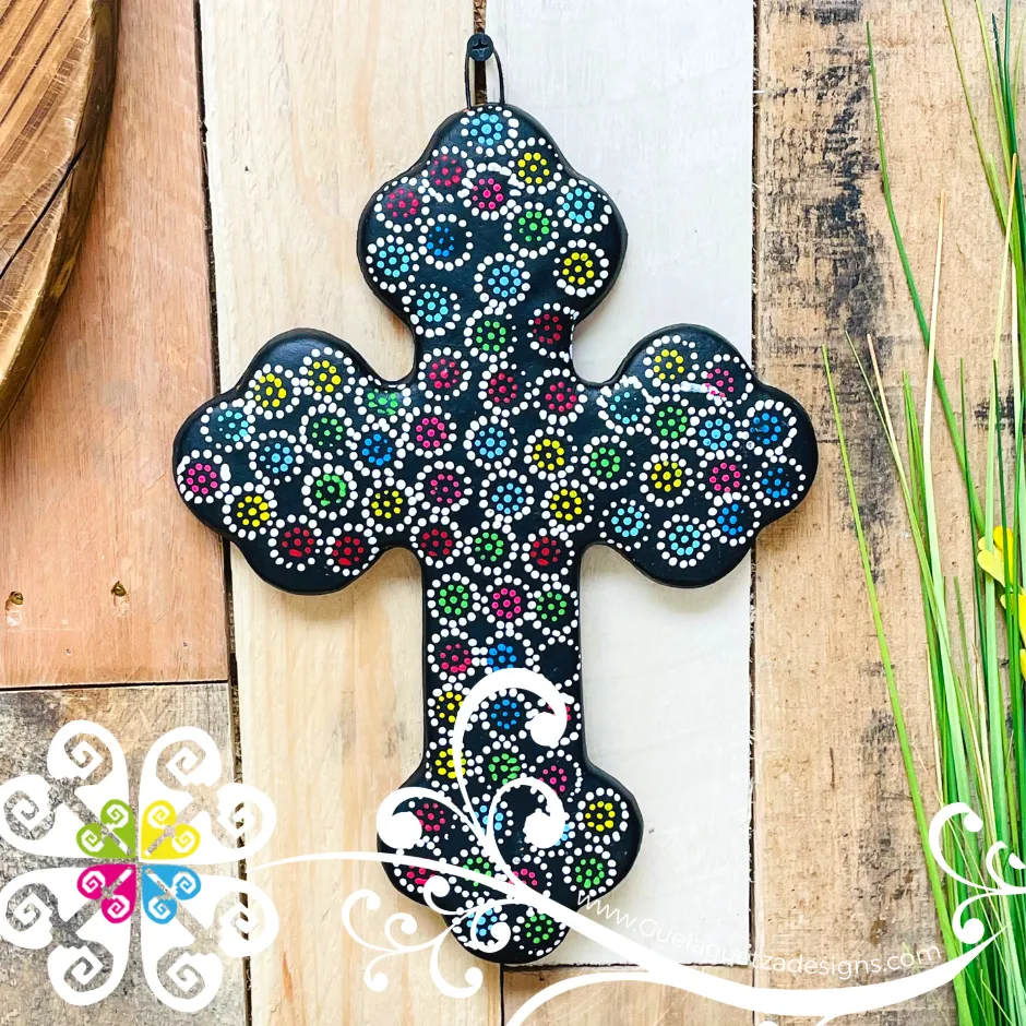 Hand Painted Capula Fino Cross - Capula Fino Clay Home