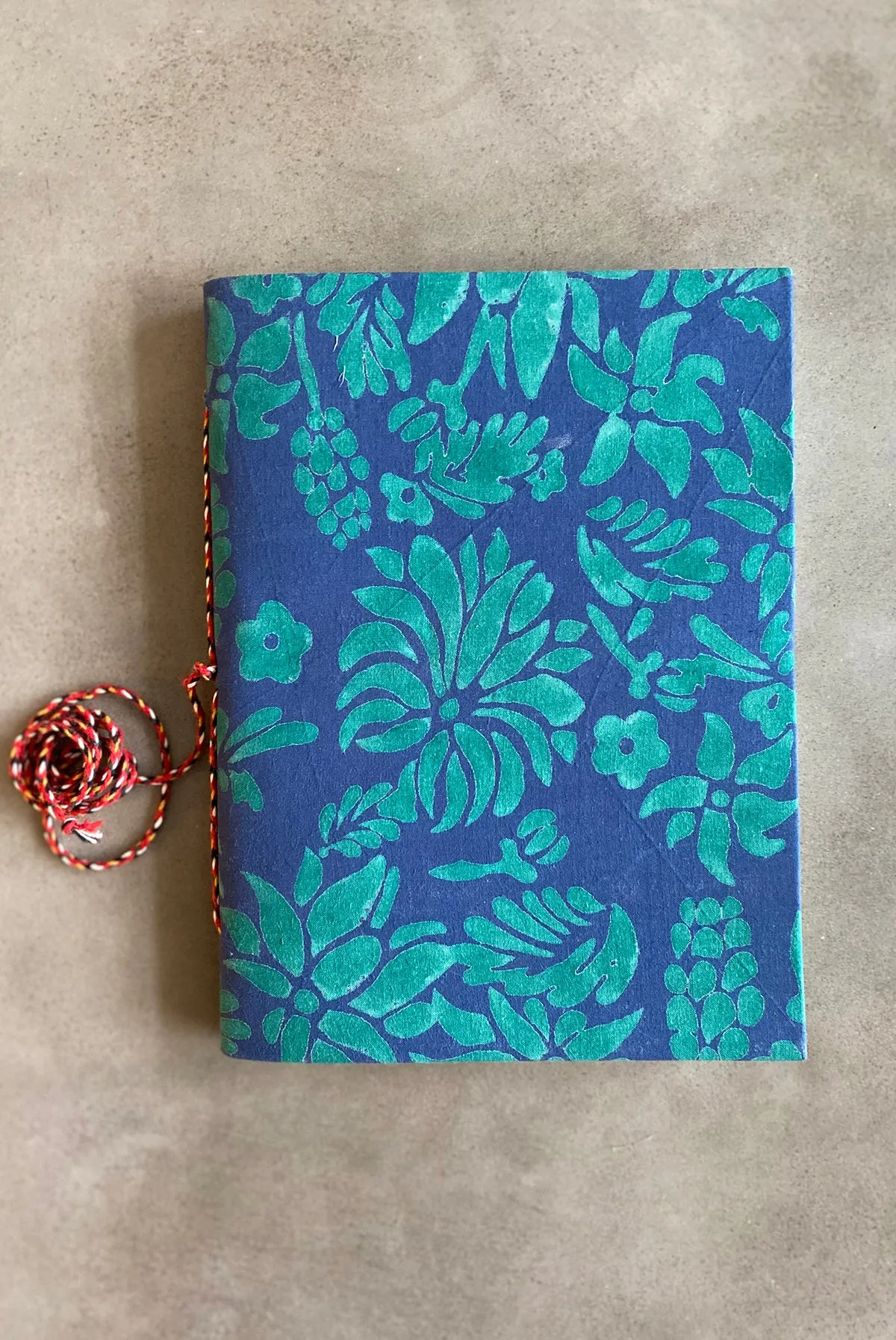 Handmade Paper Large Journal | Flora Navy