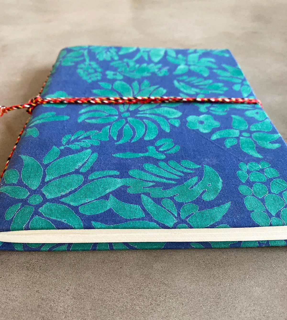 Handmade Paper Large Journal | Flora Navy