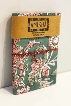 Handmade Paper Small Journal | Moss