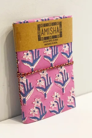 Handmade Paper Small Journal | Pink