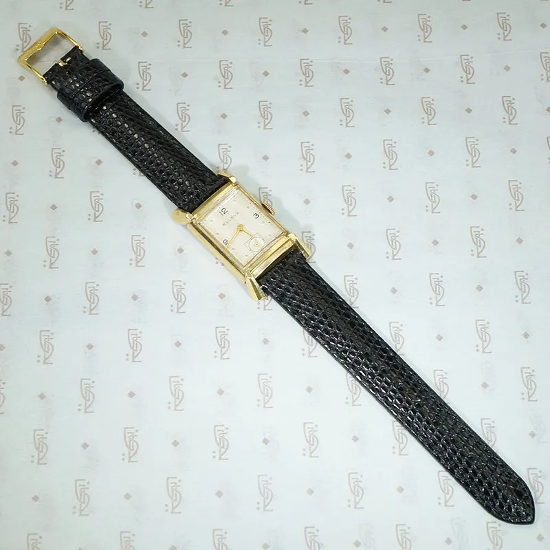 Handsome Retro 14k Gold Wrist Watch