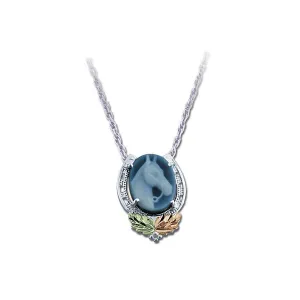 Horse Cameo - Sterling Silver Black Hills Gold Pendant