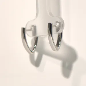 Huggie Hoop Earrings in Sterling Silver