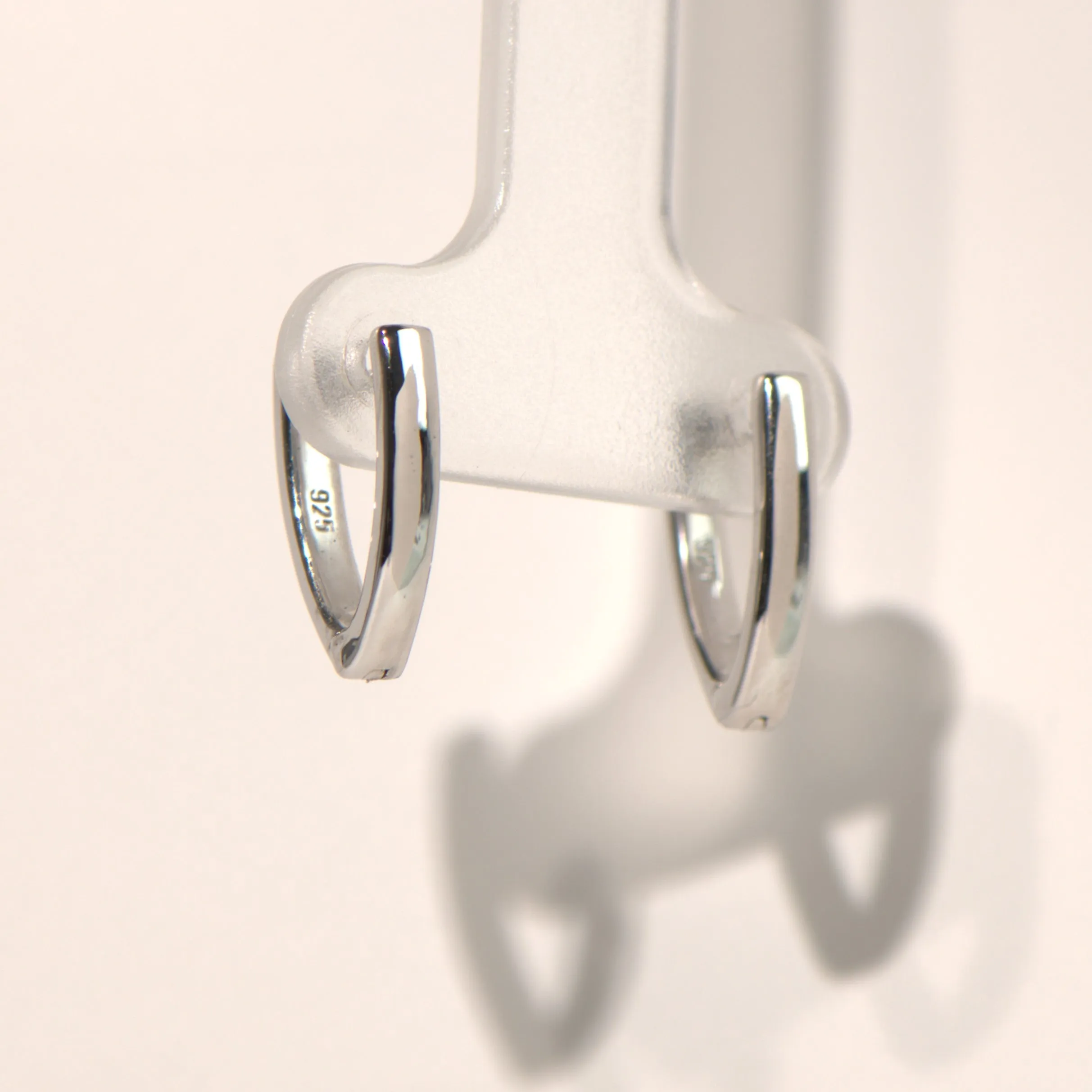 Huggie Hoop Earrings in Sterling Silver