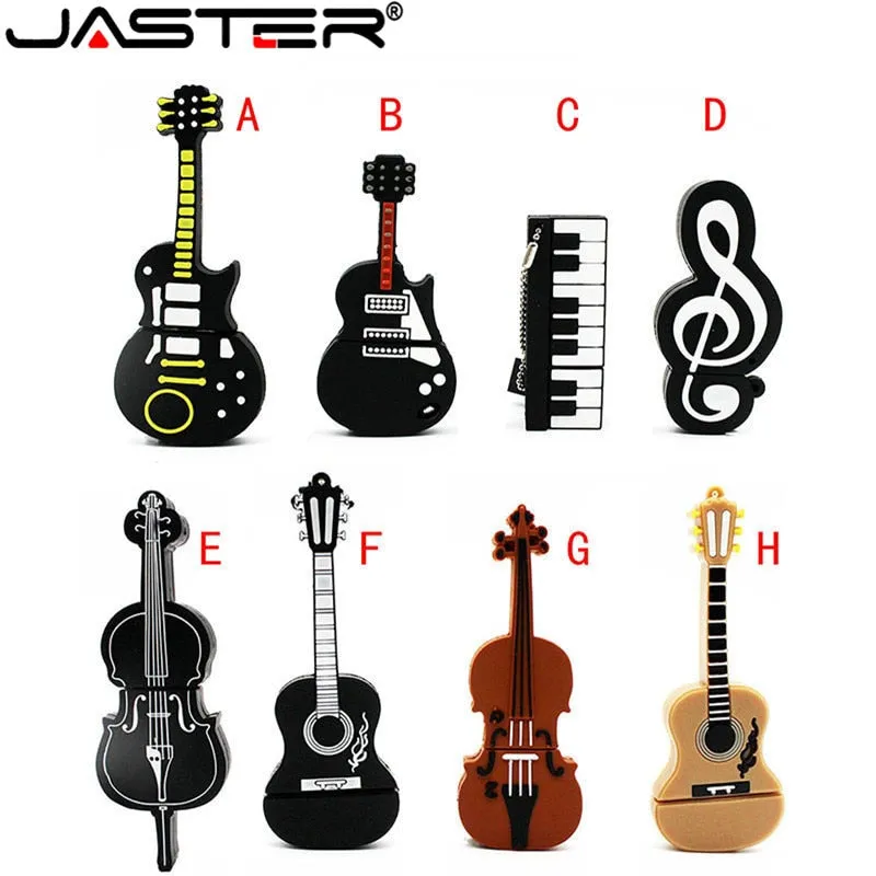 JASTER Music note pen drive  musical instrument usb flash drive pendrive 4GB 8GB 16GB 32GB cartoon memory stick U disk gift