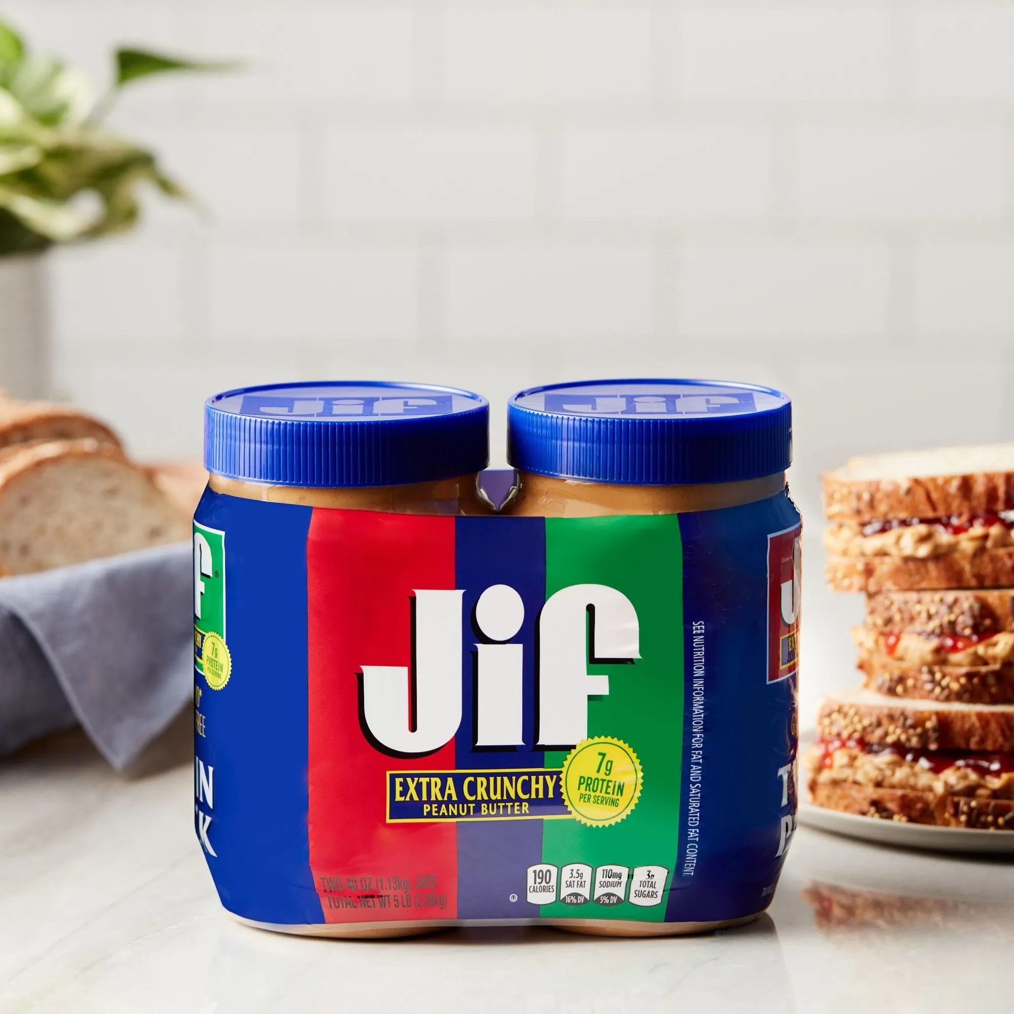 Jif Extra Crunchy Peanut Butter Twin Pack 80-Ounce