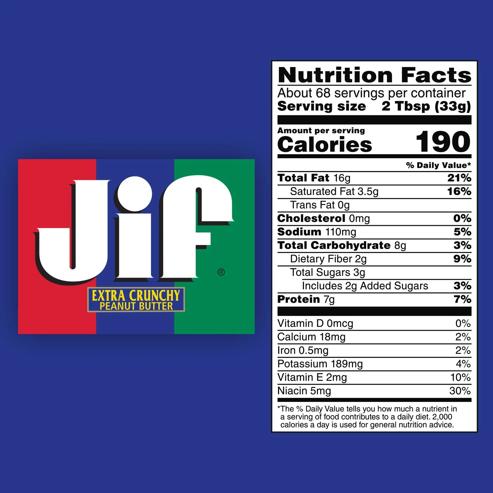 Jif Extra Crunchy Peanut Butter Twin Pack 80-Ounce