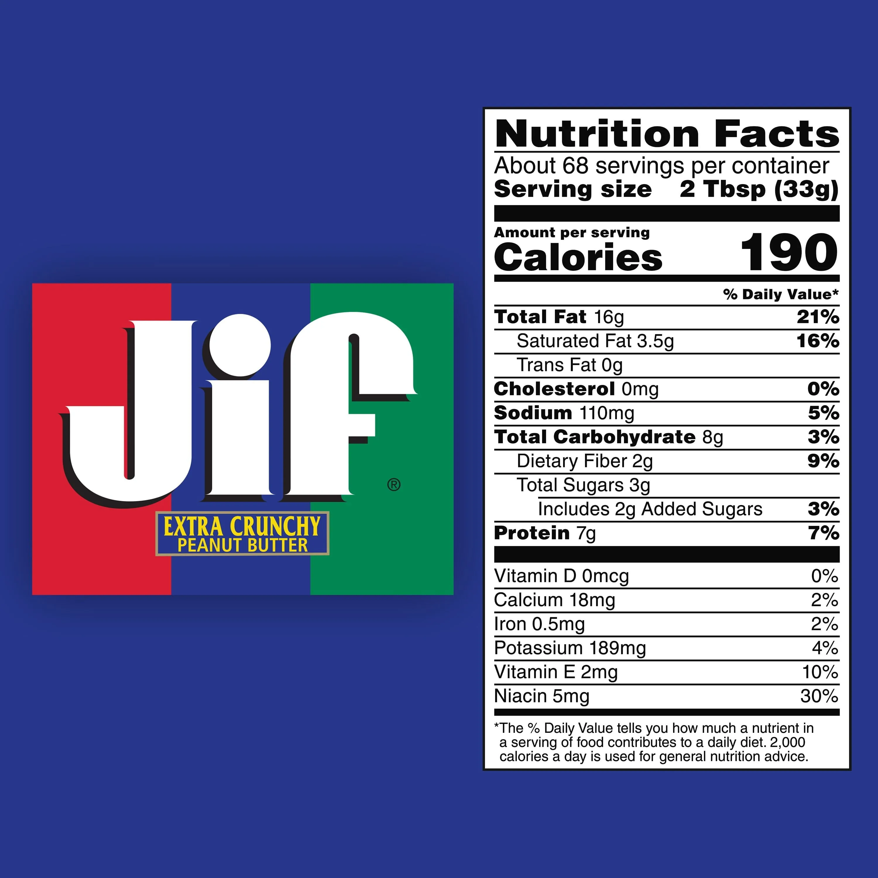 Jif Extra Crunchy Peanut Butter Twin Pack 80-Ounce