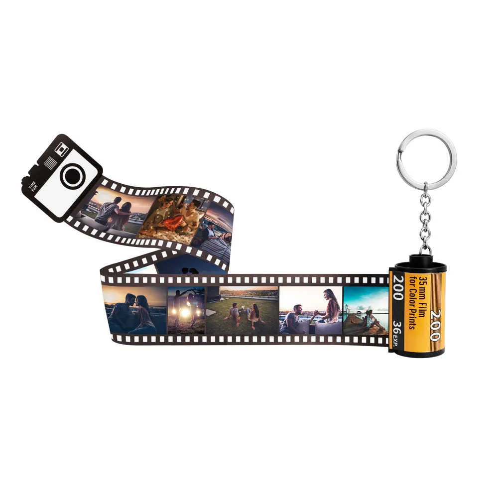 Keychain Creative Memory Time Film Pendant