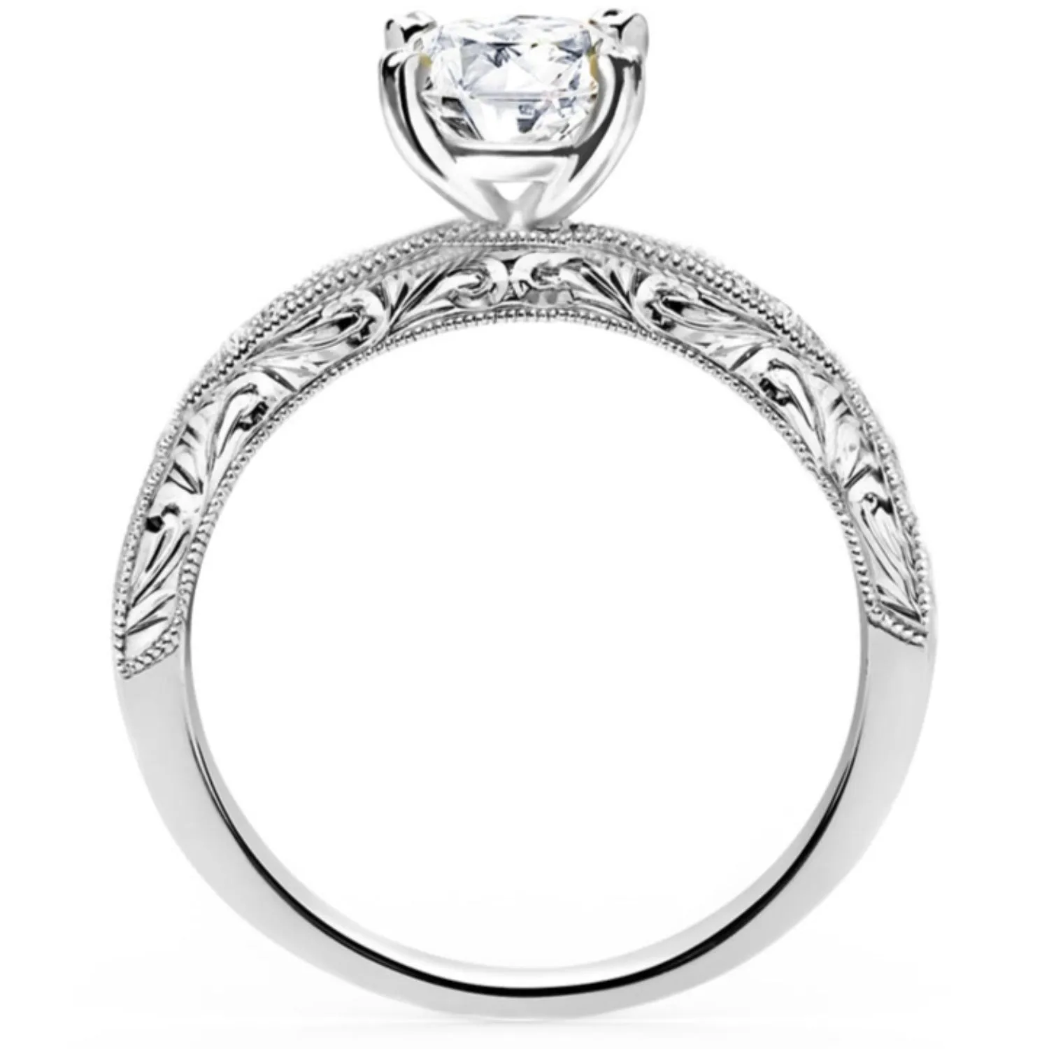 Kirk Kara "Charlotte" Channel Set Red Ruby Engagement Ring