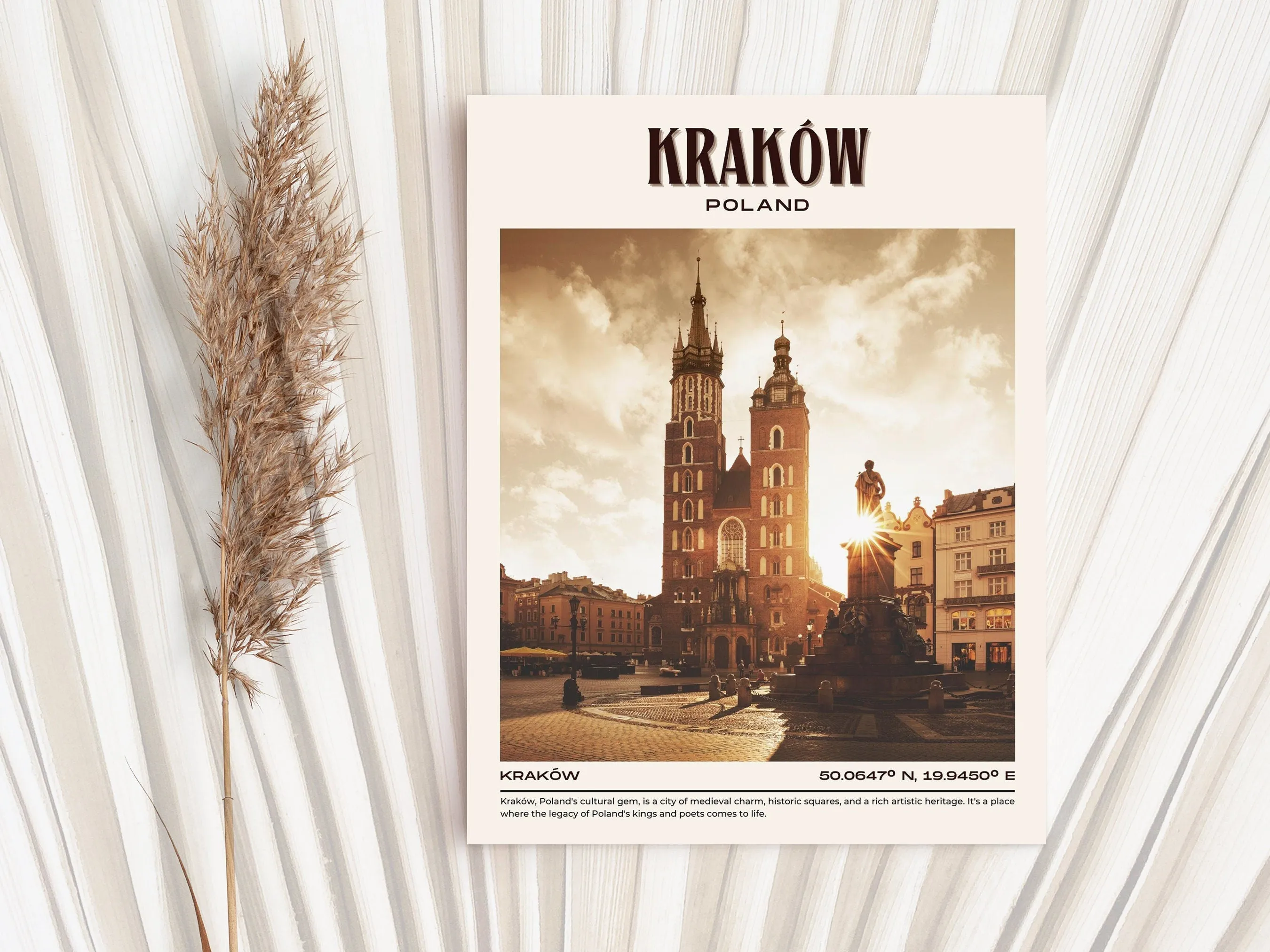 Kraków Vintage Wall Art, Poland