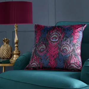 Laurence Llewelyn-Bowen Dandy Peacock Cushion - Plum