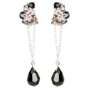 Le Jardin de Fleurs Noir Convertible Earrings