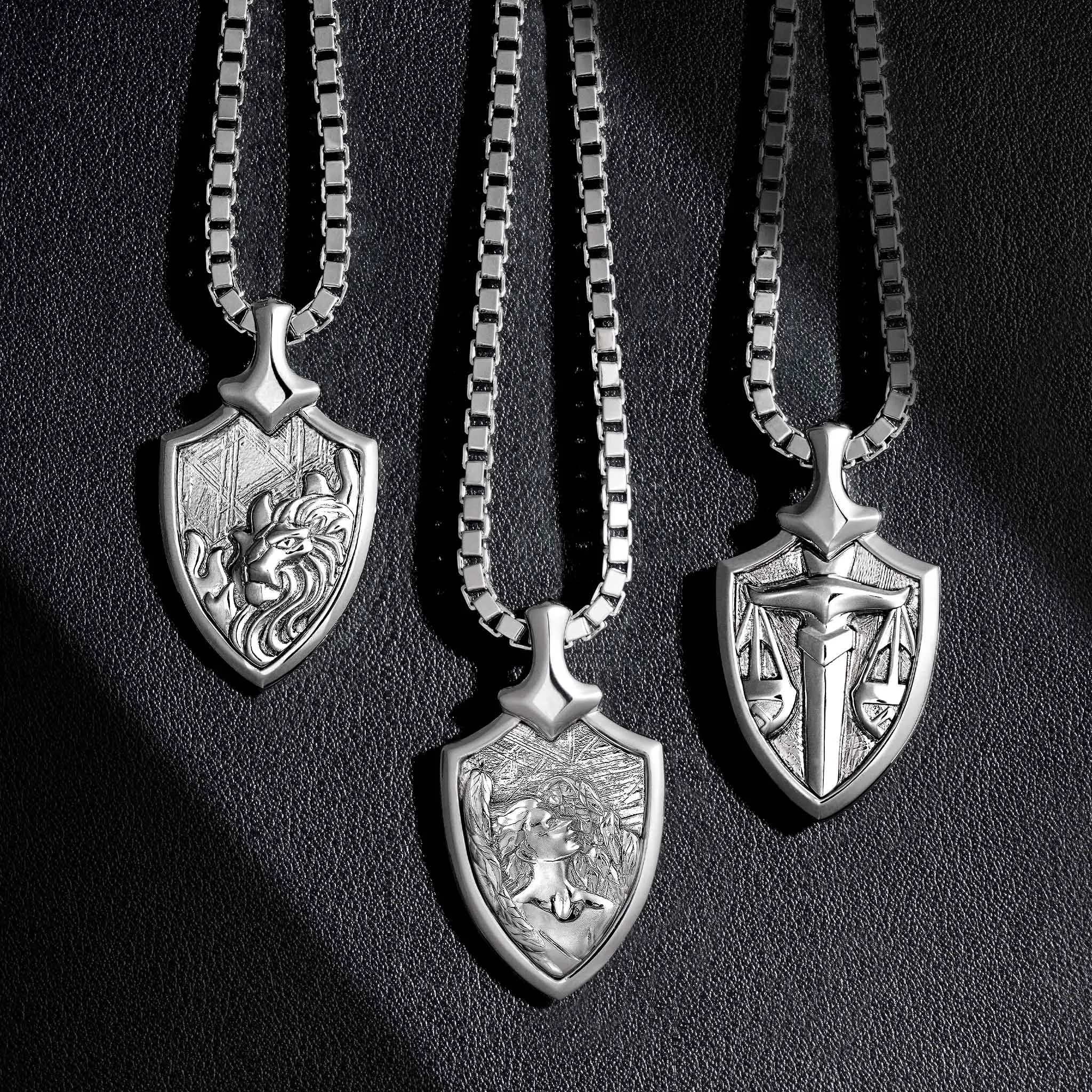 Leo Zodiac Meteorite Necklace