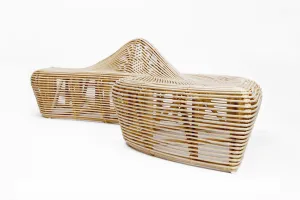 Linger Natural Shaped Rattan Bench