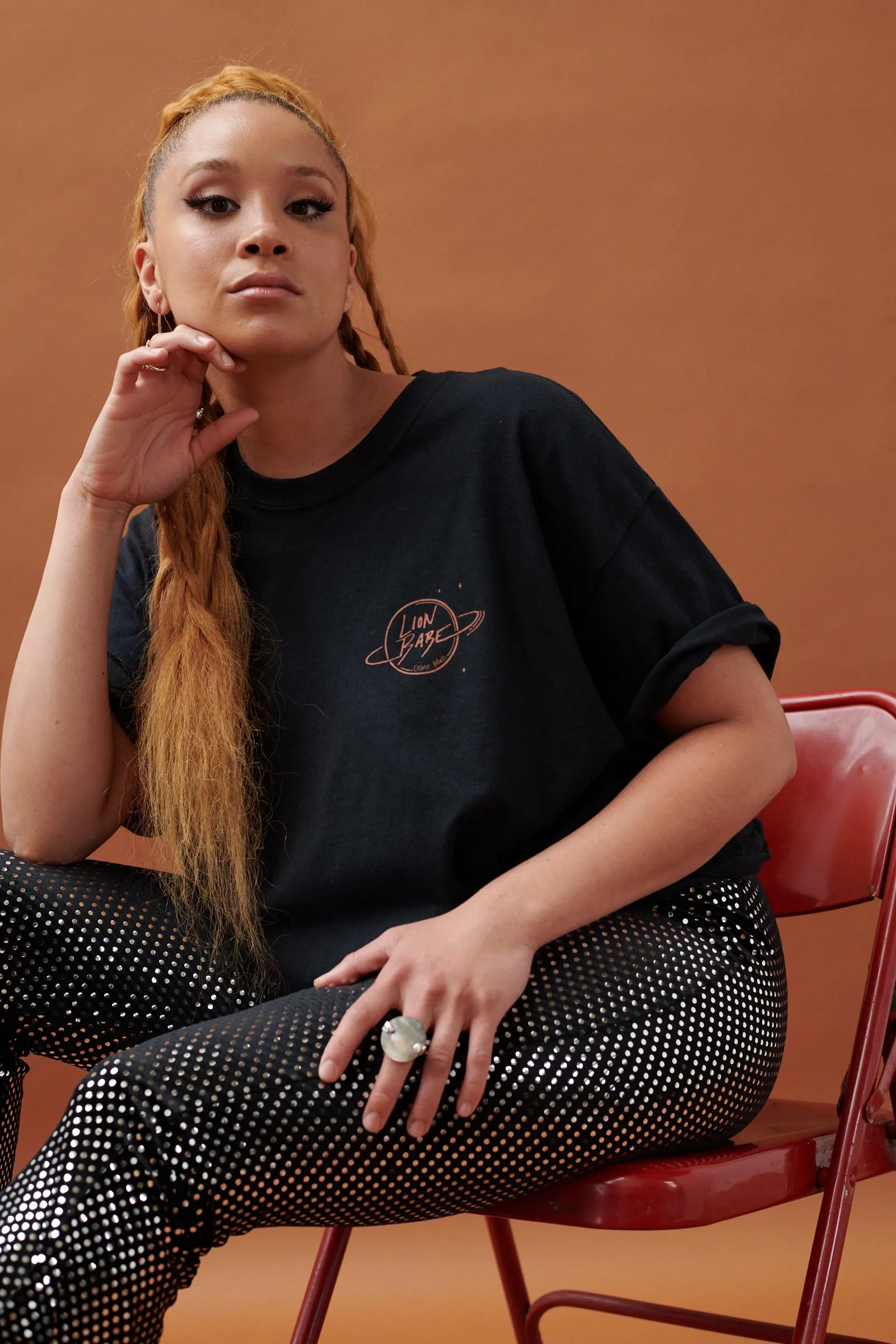 LION BABE Cosmic Wind Logo Tee
