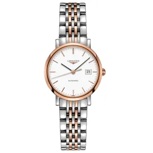 LONGINES WATCH THE LONGLES ELEGANT COLLECTION 29MM Rose Gold 18kt White Mat Automatic Steel L4.310.5.12.7