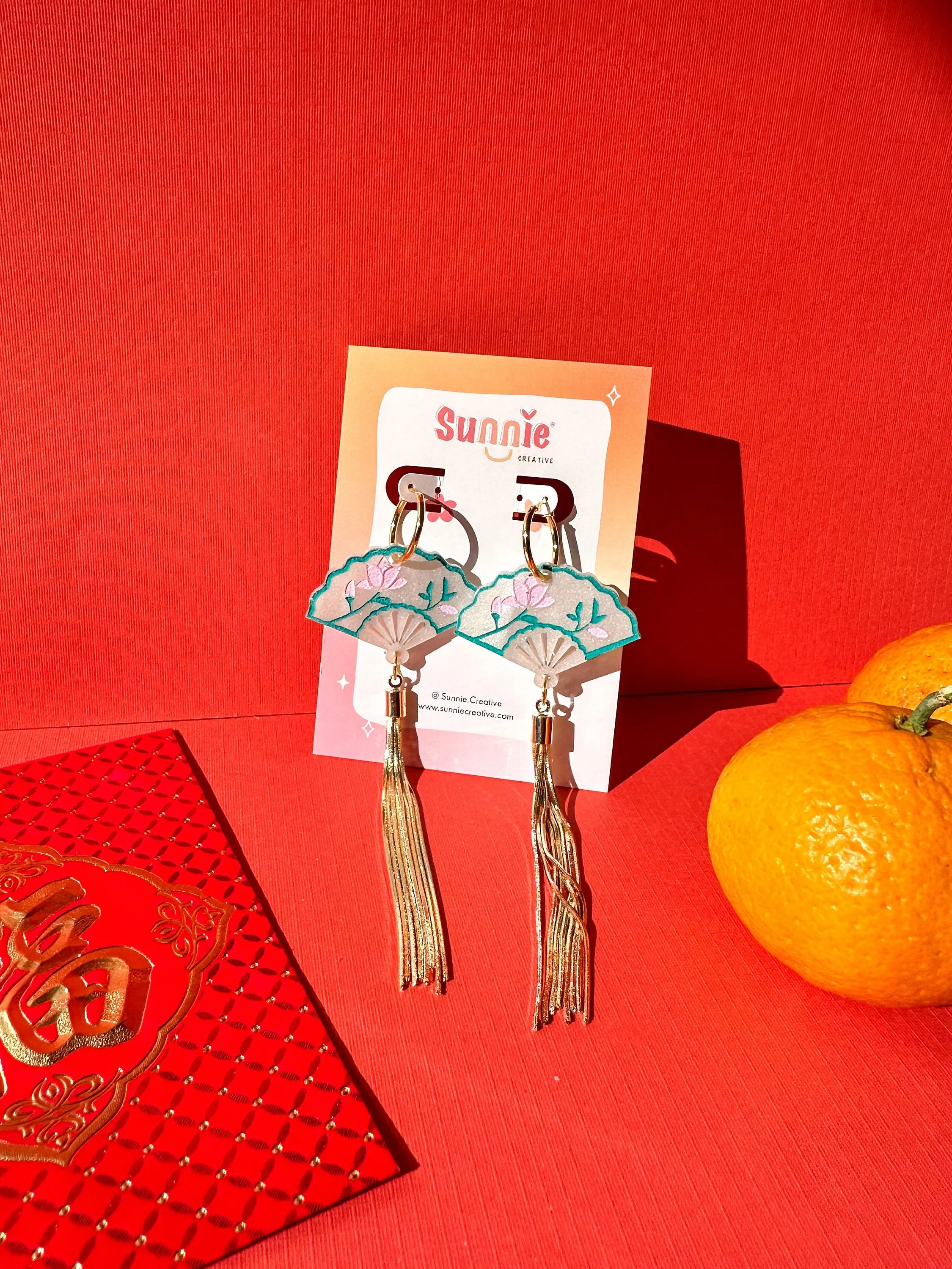 Lotus Fan Earrings